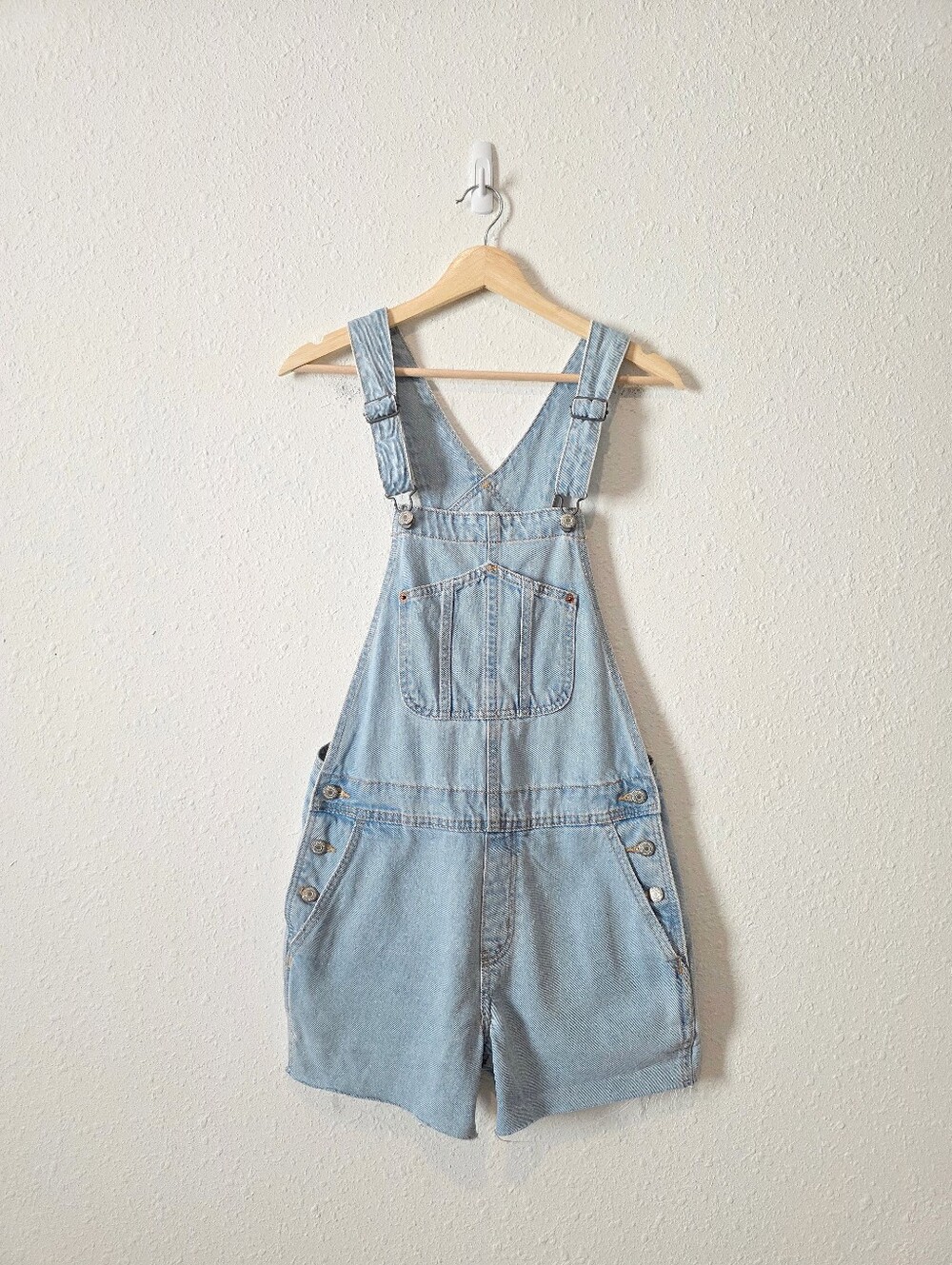 Light Wash Denim Shortalls S